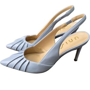 Unisa Light Blue Pleated Slingback Heels (SIZE:6 1/2)